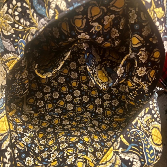Vera Bradley Quilted Weekender Travel Bag Ellie Blue Paisley Print XLarge Duffle - Picture 5 of 9